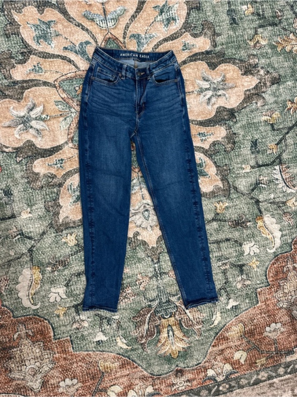 American Eagle Outfitters Medium Blue High-Rise Skinny Jeans